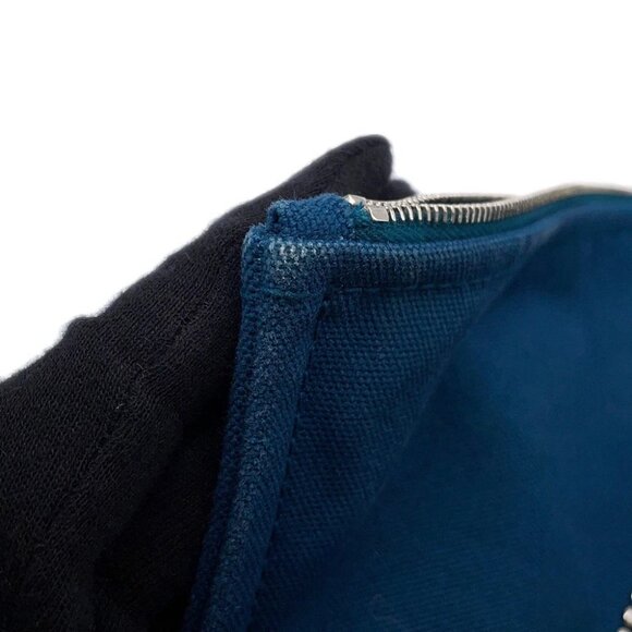 HERMES Velocipedist Pouch Cotton100% Blue - Picture 6 of 13